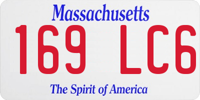 MA license plate 169LC6