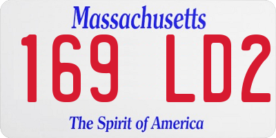 MA license plate 169LD2