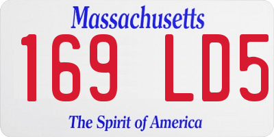 MA license plate 169LD5