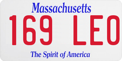 MA license plate 169LE0