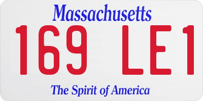 MA license plate 169LE1