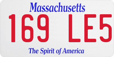 MA license plate 169LE5