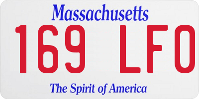 MA license plate 169LF0
