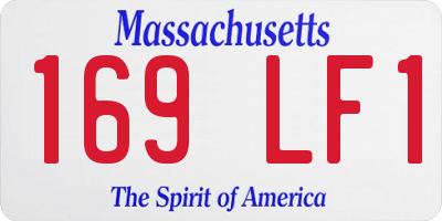 MA license plate 169LF1