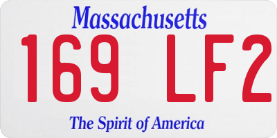 MA license plate 169LF2