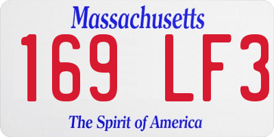 MA license plate 169LF3