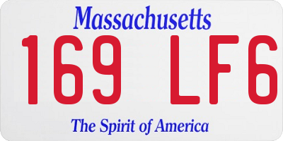 MA license plate 169LF6
