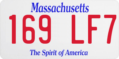 MA license plate 169LF7