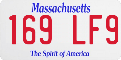 MA license plate 169LF9
