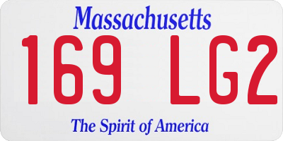 MA license plate 169LG2