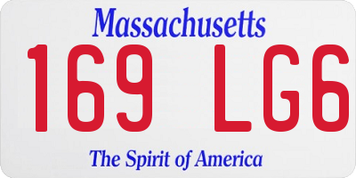 MA license plate 169LG6