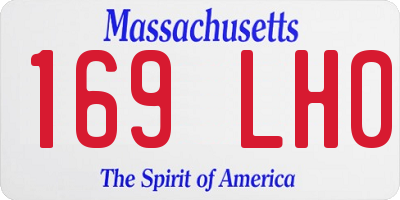 MA license plate 169LH0