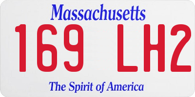 MA license plate 169LH2