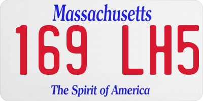 MA license plate 169LH5