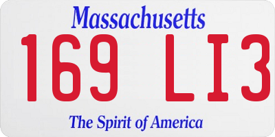 MA license plate 169LI3