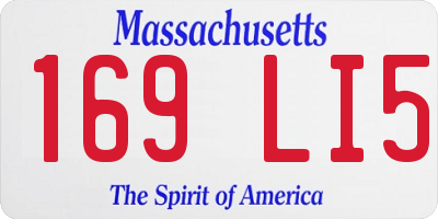 MA license plate 169LI5
