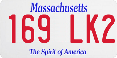 MA license plate 169LK2