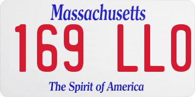 MA license plate 169LL0