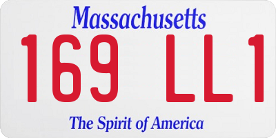 MA license plate 169LL1
