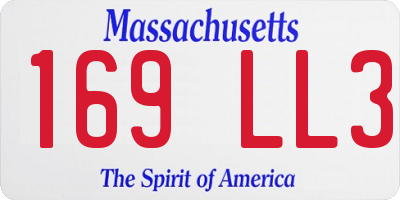 MA license plate 169LL3