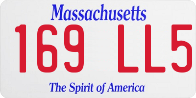 MA license plate 169LL5