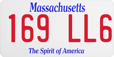 MA license plate 169LL6