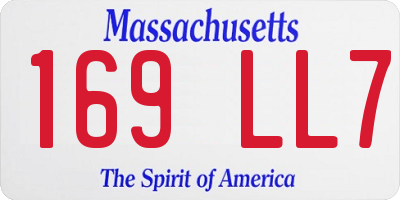 MA license plate 169LL7