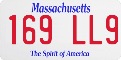 MA license plate 169LL9