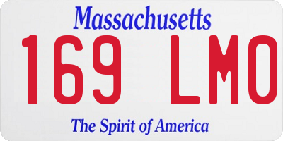 MA license plate 169LM0
