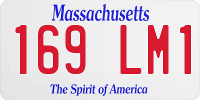 MA license plate 169LM1