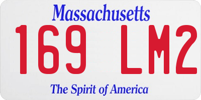 MA license plate 169LM2