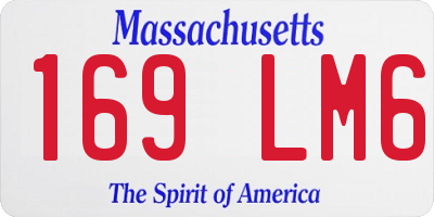 MA license plate 169LM6