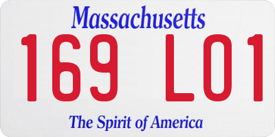 MA license plate 169LO1