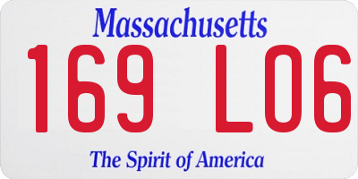 MA license plate 169LO6