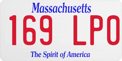 MA license plate 169LP0