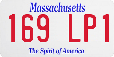 MA license plate 169LP1