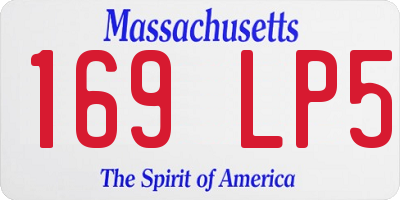 MA license plate 169LP5