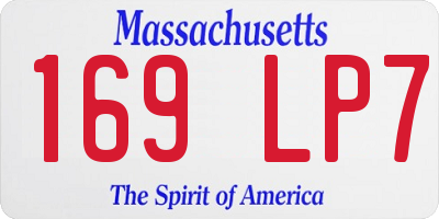 MA license plate 169LP7