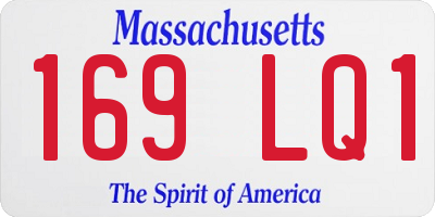 MA license plate 169LQ1