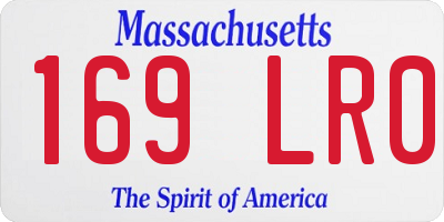 MA license plate 169LR0