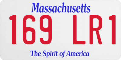 MA license plate 169LR1