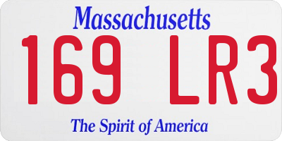 MA license plate 169LR3