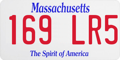 MA license plate 169LR5