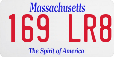 MA license plate 169LR8