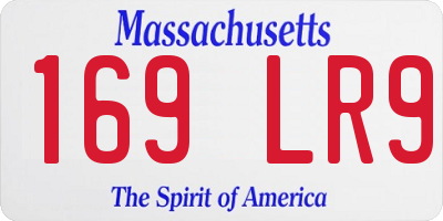 MA license plate 169LR9
