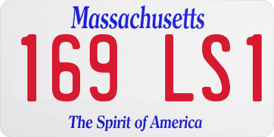 MA license plate 169LS1