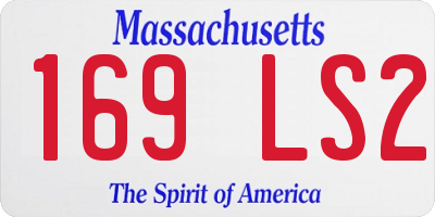 MA license plate 169LS2