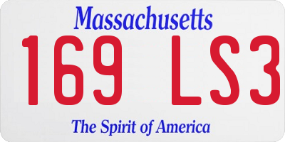 MA license plate 169LS3