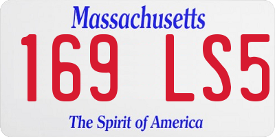 MA license plate 169LS5