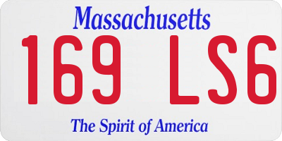 MA license plate 169LS6